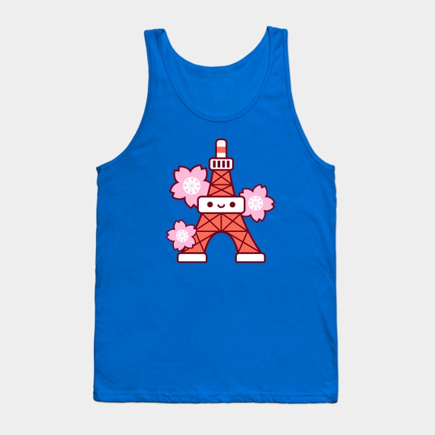 Tokyo Tower Kawaii Tank Top by kudasai